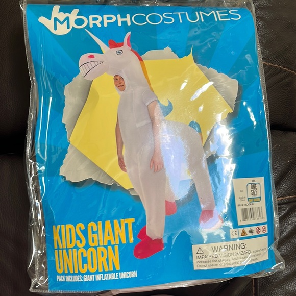Kids Giant Inflatable Unicorn Costume Child One Size by Morph Costumes Unisex - Picture 2 of 4